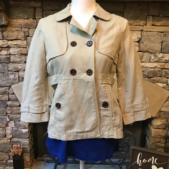 LOFT Jackets & Blazers - Ann Taylor Loft Petite Cropped Trench Coat Size SP